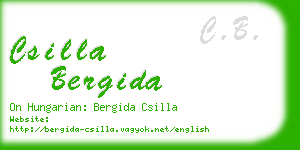 csilla bergida business card
